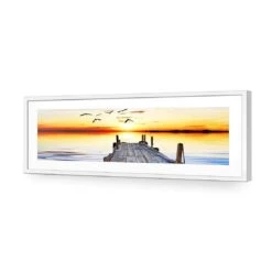 Abandoned Jetty (long) 11 Abandoned Jetty (long) -WALL ART DESGIN SALE abandoned jetty long acrylic glass with border white frame 90x30cm 327268