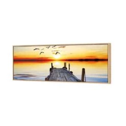 Abandoned Jetty (long) 6 Abandoned Jetty (long) -WALL ART DESGIN SALE abandoned jetty long canvas oak floating frame 60x20cm 320132