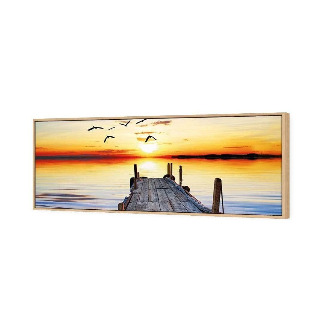Abandoned Jetty (long) Abandoned Jetty (long) -WALL ART DESGIN SALE abandoned jetty long canvas oak floating frame 60x20cm 320132