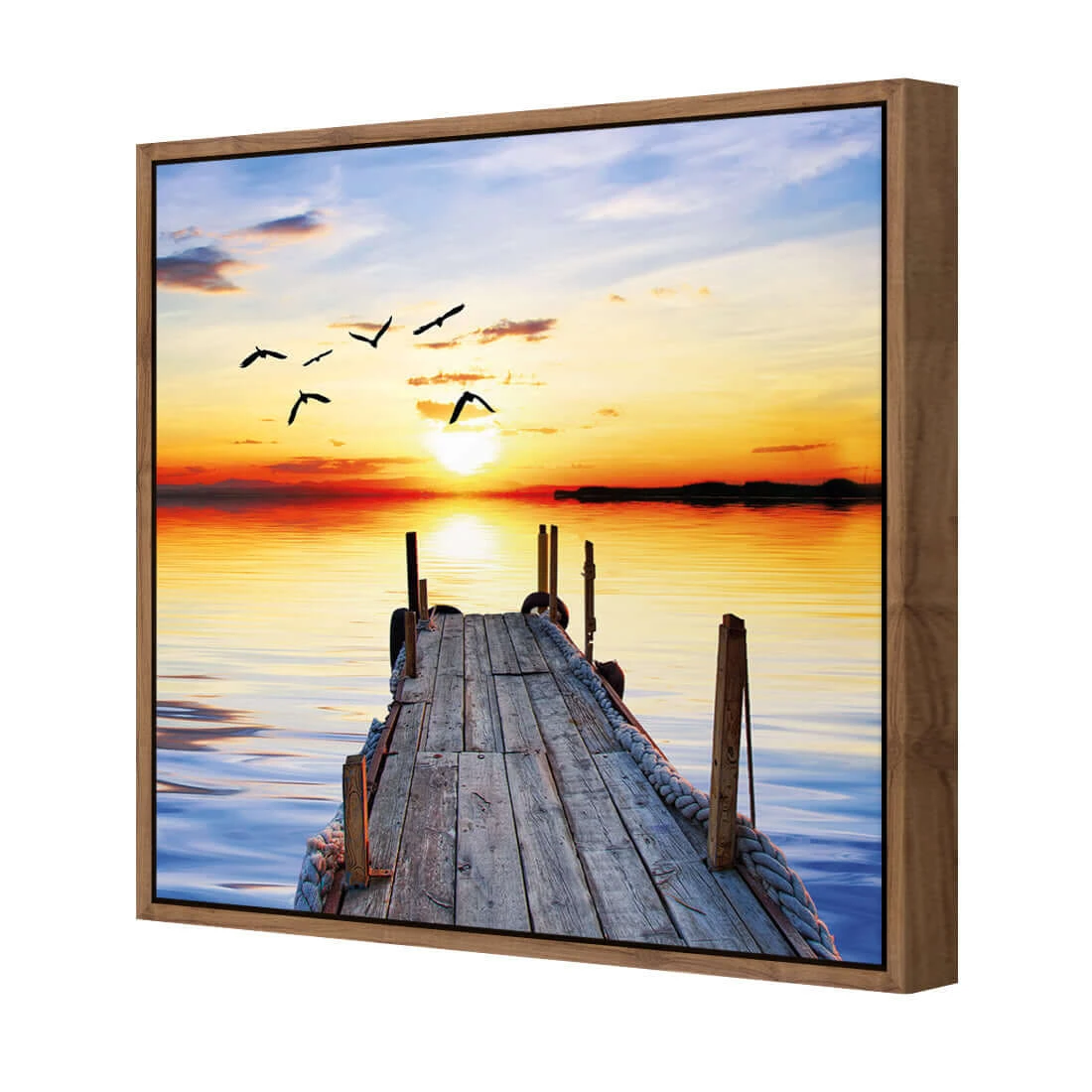 Abandoned Jetty (square) Abandoned Jetty (square) -WALL ART DESGIN SALE abandoned jetty square canvas natural floating frame 37x37cm 597947