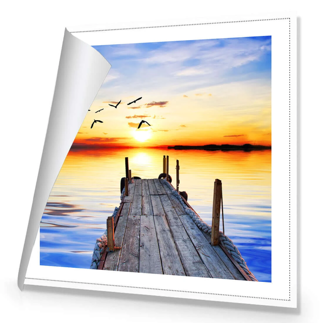 Abandoned Jetty (square) Abandoned Jetty (square) -WALL ART DESGIN SALE abandoned jetty square canvas rolled canvas 37x37cm 686204