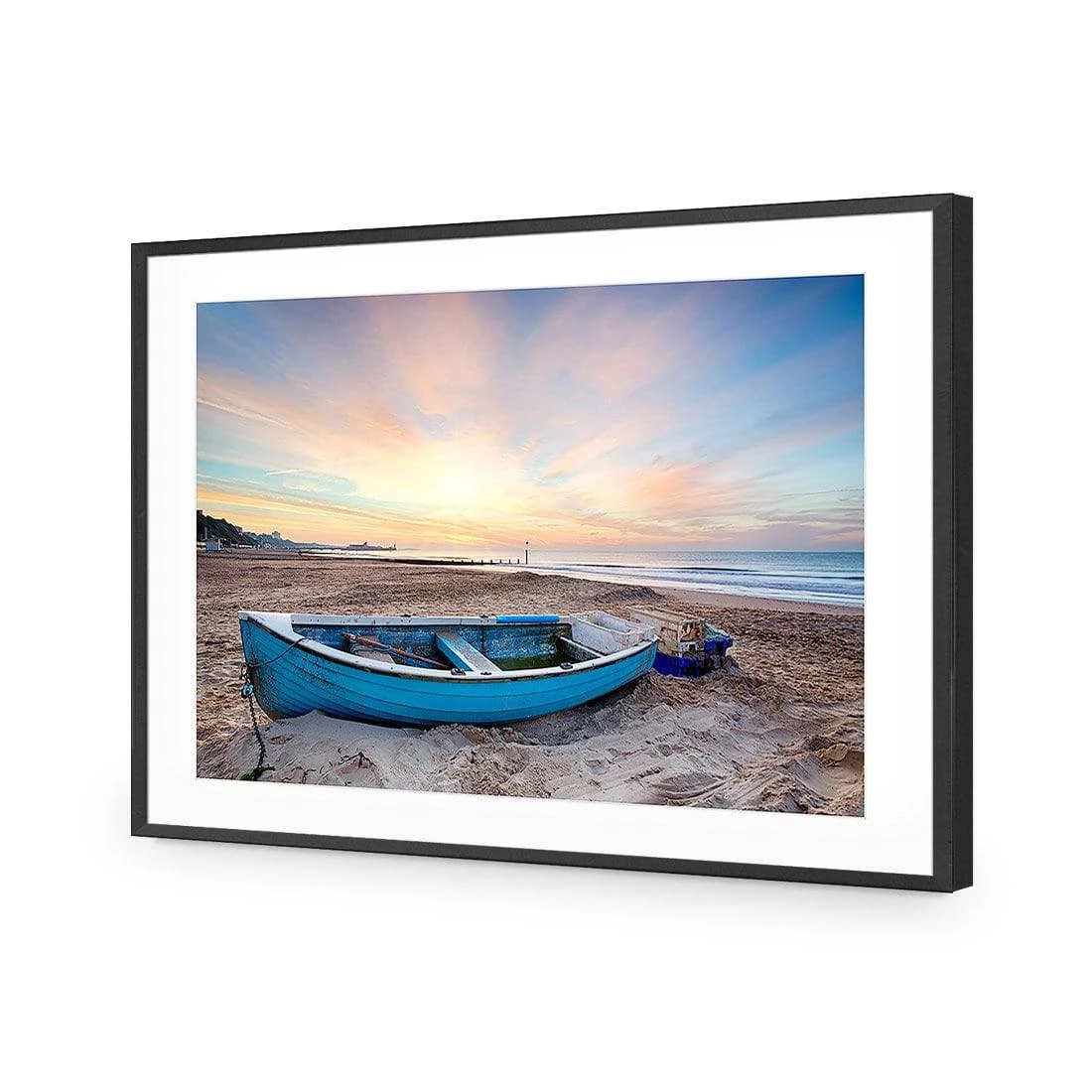 Abandoned Row Boat Acrylic Print Art Abandoned Row Boat Acrylic Print Art -WALL ART DESGIN SALE abandoned row boat acrylic glass art with border black frame 45x30cm 537769