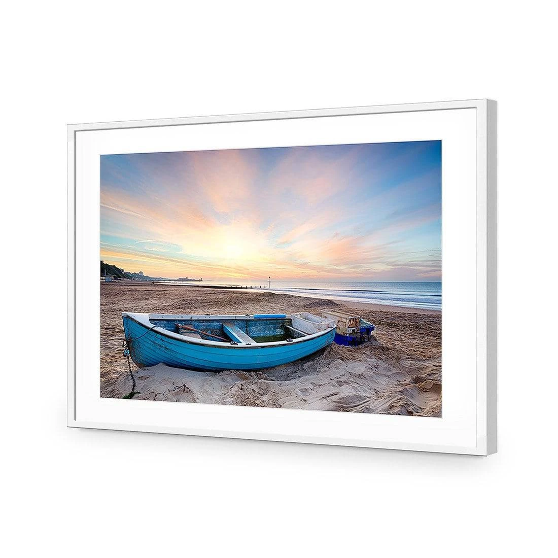 Abandoned Row Boat Acrylic Print Art Abandoned Row Boat Acrylic Print Art -WALL ART DESGIN SALE abandoned row boat acrylic glass art with border white frame 45x30cm 365287