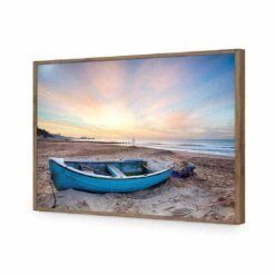 Abandoned Row Boat Acrylic Print Art 11 Abandoned Row Boat Acrylic Print Art -WALL ART DESGIN SALE abandoned row boat acrylic glass art without border natural frame 45x30cm 601012