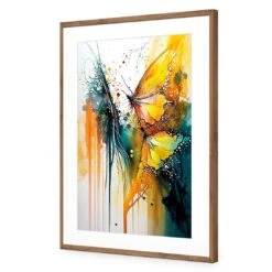 Abstract Butterflies 13 Abstract Butterflies -WALL ART DESGIN SALE abstract butterflies acrylic glass with border natural frame 45x30cm 579580