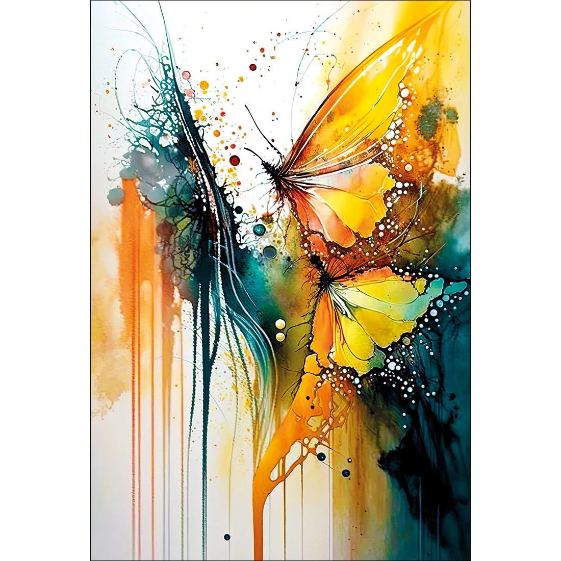 Abstract Butterflies Abstract Butterflies -WALL ART DESGIN SALE abstract butterflies canvas stretched canvas 45x30cm 110252