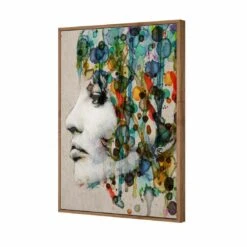 Abstract Hair Canvas Art -WALL ART DESGIN SALE abstract hair canvas art 45x30cm natural frame 354310
