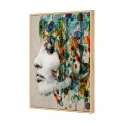 Abstract Hair Canvas Art -WALL ART DESGIN SALE abstract hair canvas art 45x30cm oak frame 468413
