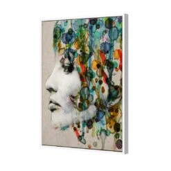 Abstract Hair Canvas Art -WALL ART DESGIN SALE abstract hair canvas art 45x30cm white frame 119783