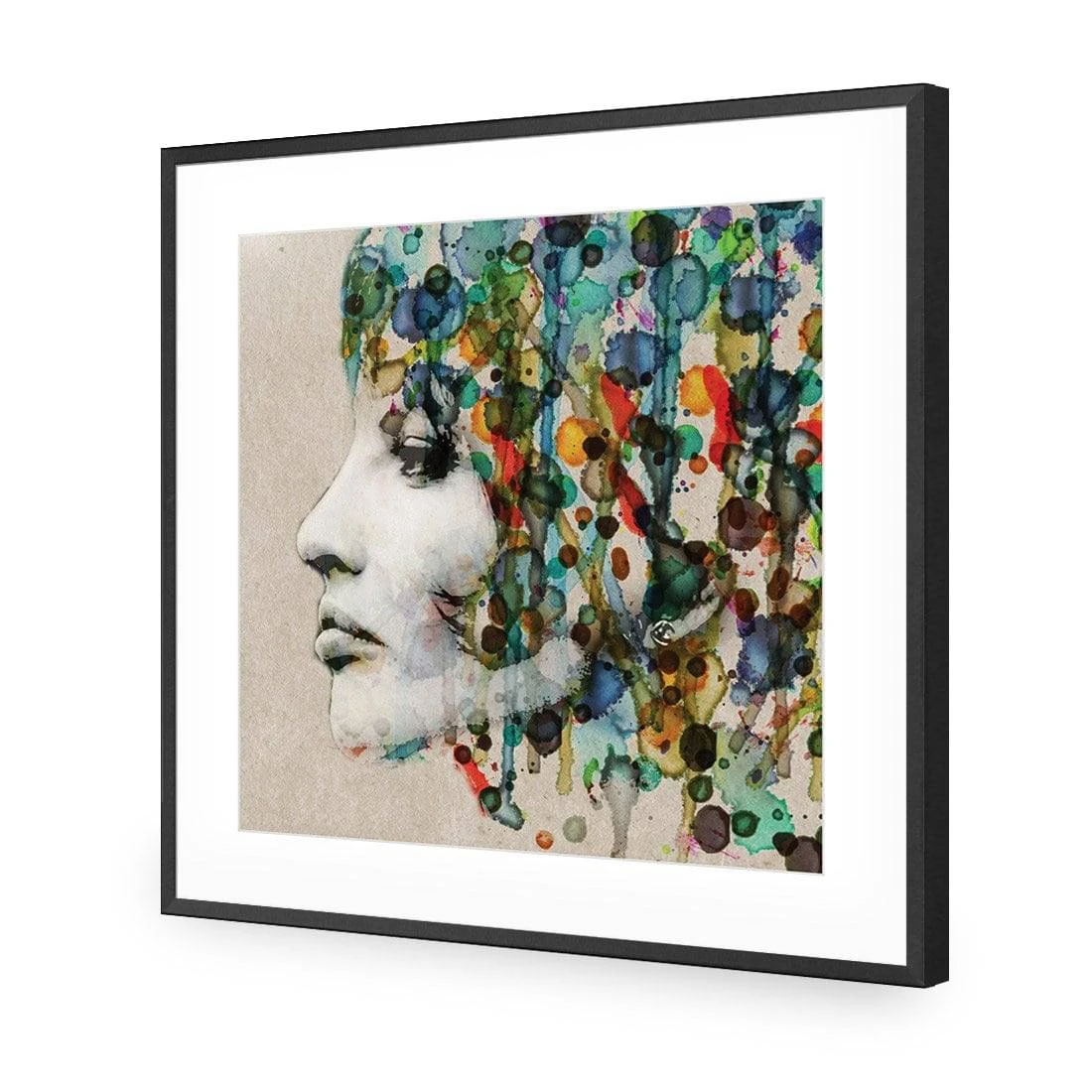 Abstract Hair, Square Acrylic Print Art Abstract Hair, Square Acrylic Print Art -WALL ART DESGIN SALE abstract hair square acrylic glass art with border black frame 37x37cm 642029