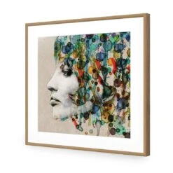 Abstract Hair, Square Acrylic Print Art 7 Abstract Hair, Square Acrylic Print Art -WALL ART DESGIN SALE abstract hair square acrylic glass art with border oak frame 37x37cm 536545