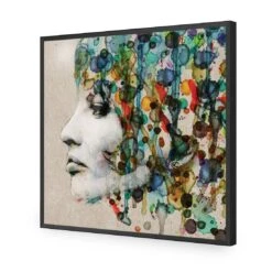 Abstract Hair, Square Acrylic Print Art 9 Abstract Hair, Square Acrylic Print Art -WALL ART DESGIN SALE abstract hair square acrylic glass art without border black frame 37x37cm 941371