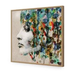 Abstract Hair, Square Acrylic Print Art 12 Abstract Hair, Square Acrylic Print Art -WALL ART DESGIN SALE abstract hair square acrylic glass art without border oak frame 37x37cm 636042