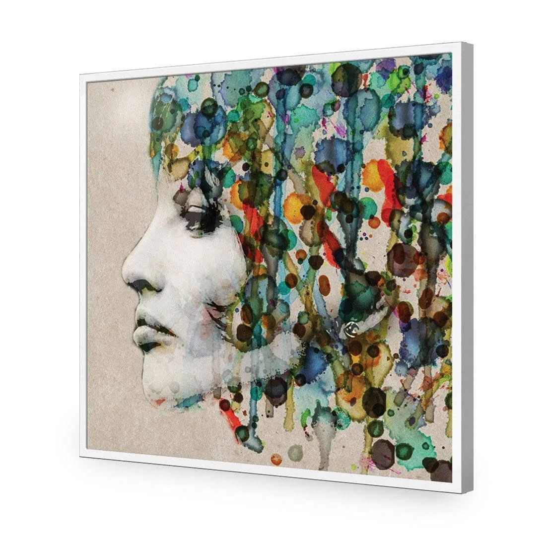 Abstract Hair, Square Acrylic Print Art Abstract Hair, Square Acrylic Print Art -WALL ART DESGIN SALE abstract hair square acrylic glass art without border white frame 37x37cm 462561