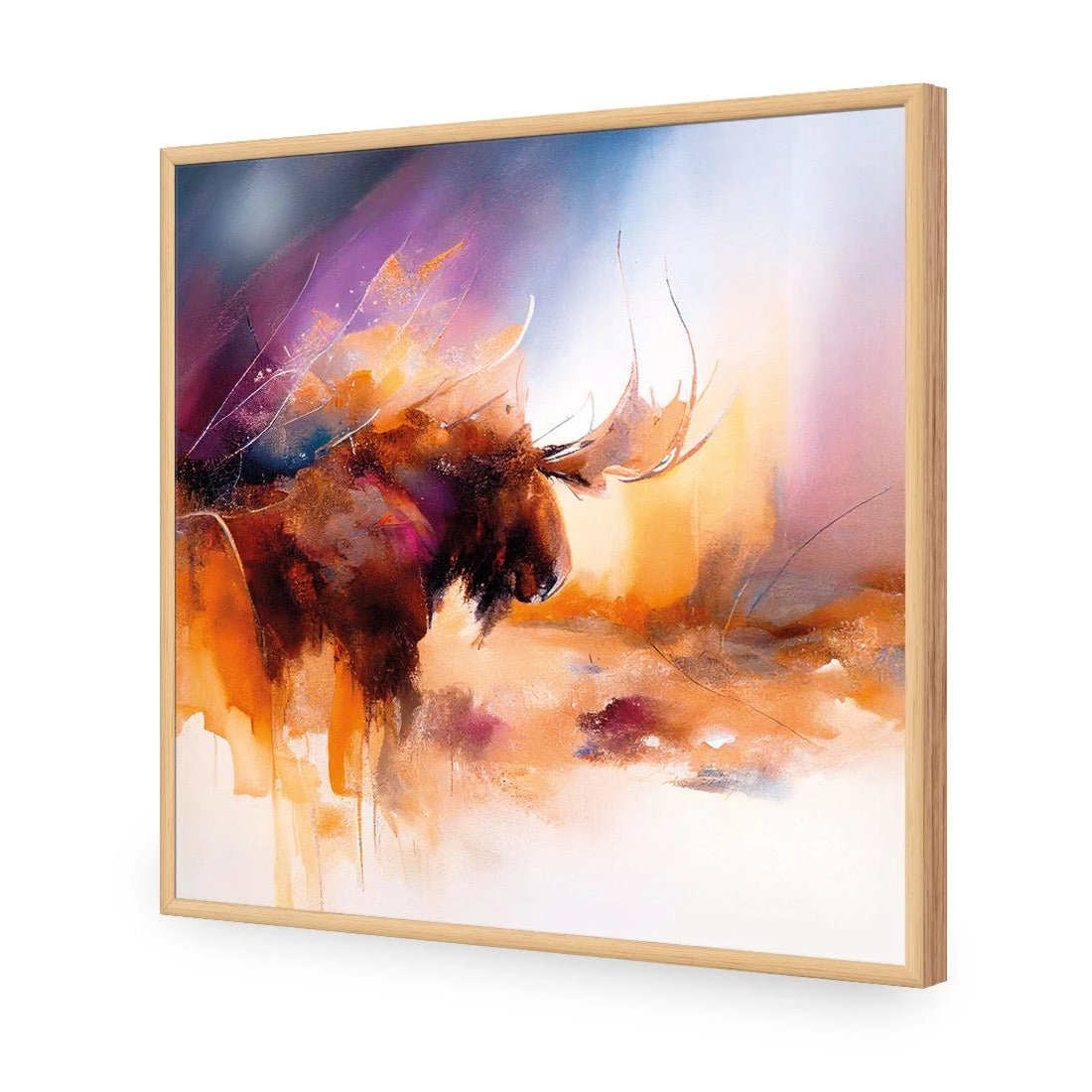 Abstract Moose I Abstract Moose I -WALL ART DESGIN SALE abstract moose i acrylic glass no border oak frame 37x37cm 794906