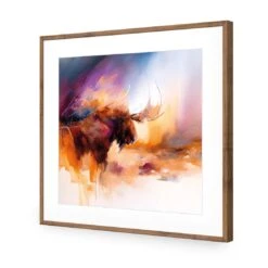 Abstract Moose I 13 Abstract Moose I -WALL ART DESGIN SALE abstract moose i acrylic glass with border natural frame 37x37cm 426584