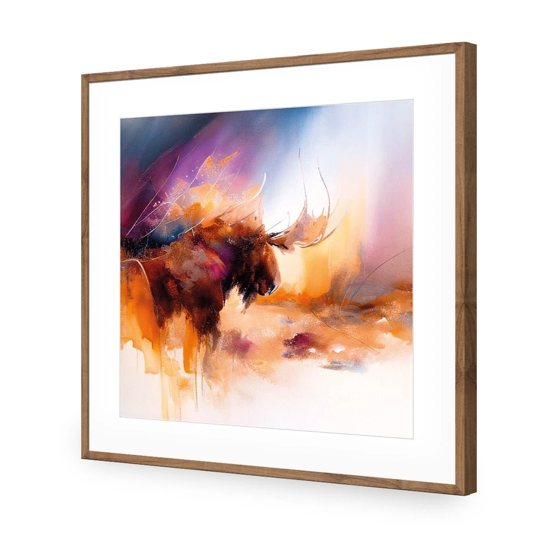 Abstract Moose I Abstract Moose I -WALL ART DESGIN SALE abstract moose i acrylic glass with border natural frame 37x37cm 426584