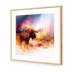 Abstract Moose I 12 Abstract Moose I -WALL ART DESGIN SALE abstract moose i acrylic glass with border oak frame 37x37cm 808404