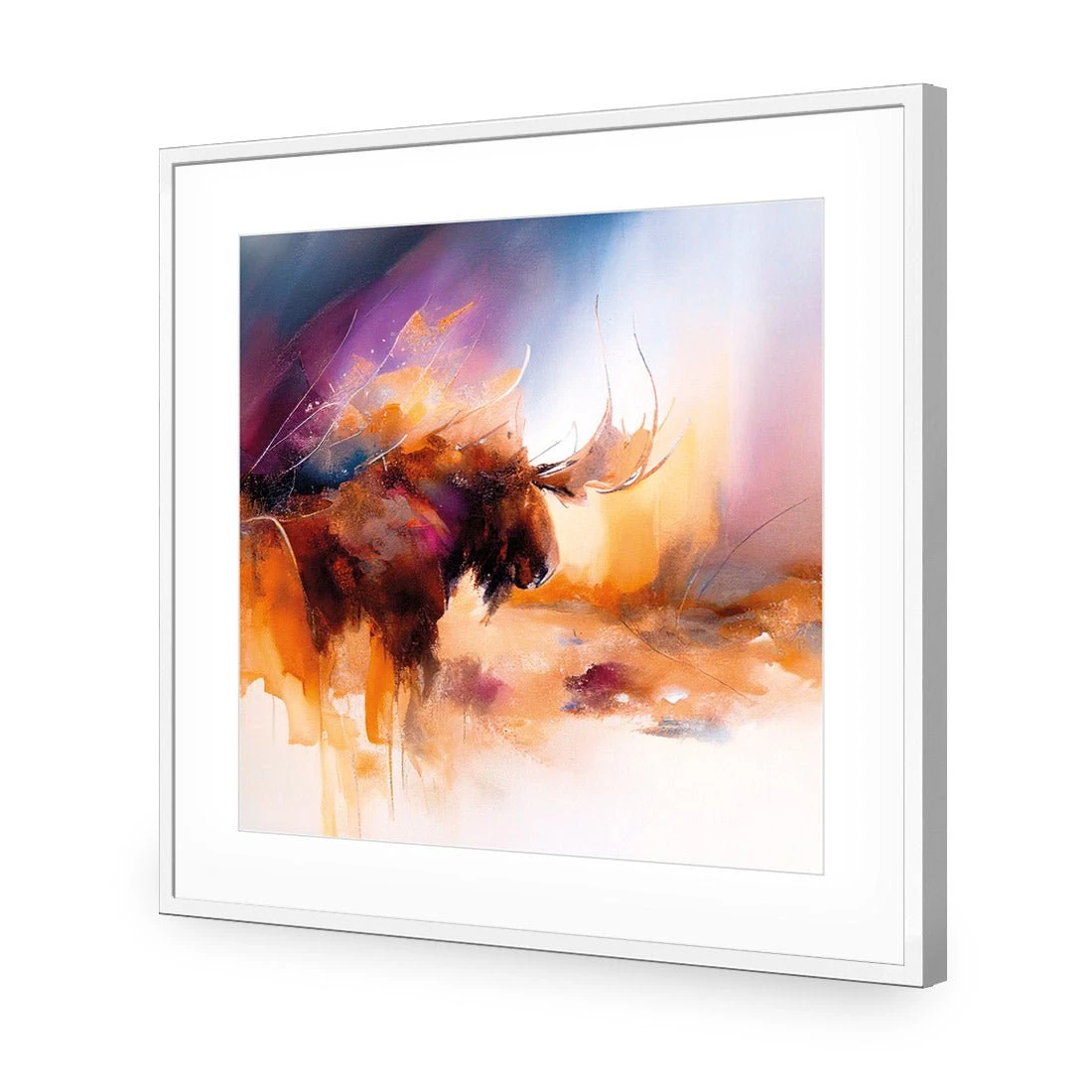 Abstract Moose I Abstract Moose I -WALL ART DESGIN SALE abstract moose i acrylic glass with border white frame 37x37cm 136965