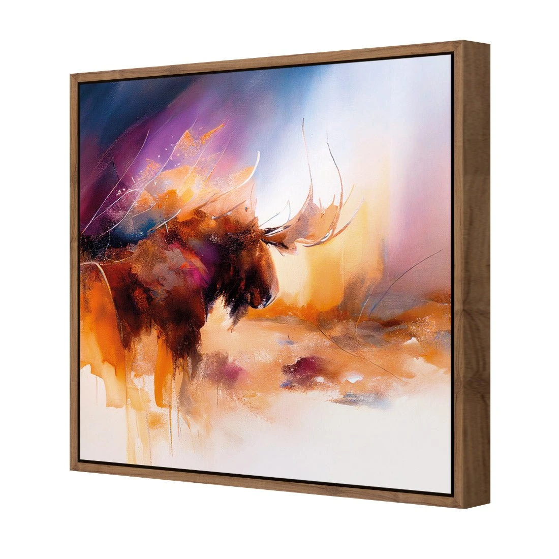 Abstract Moose I Abstract Moose I -WALL ART DESGIN SALE abstract moose i canvas natural floating frame 37x37cm 733571