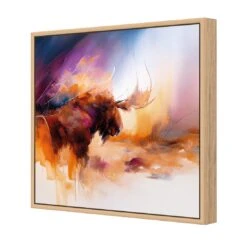 Abstract Moose I 6 Abstract Moose I -WALL ART DESGIN SALE abstract moose i canvas oak floating frame 37x37cm 737970