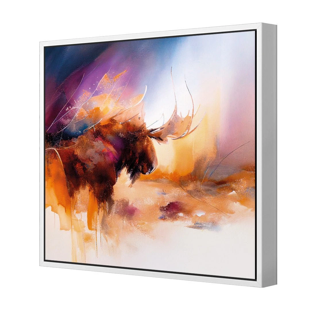 Abstract Moose I Abstract Moose I -WALL ART DESGIN SALE abstract moose i canvas white floating frame 37x37cm 227984