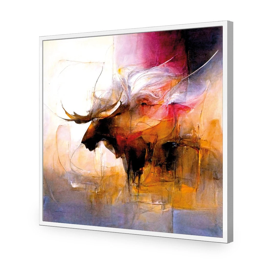 Abstract Moose II Abstract Moose II -WALL ART DESGIN SALE abstract moose ii acrylic glass no border white frame 37x37cm 363854