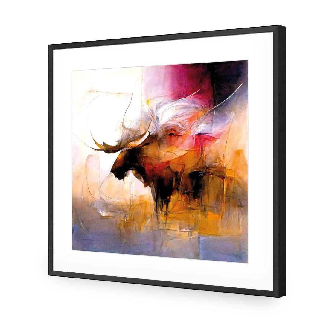 Abstract Moose II Abstract Moose II -WALL ART DESGIN SALE abstract moose ii acrylic glass with border black frame 37x37cm 250458