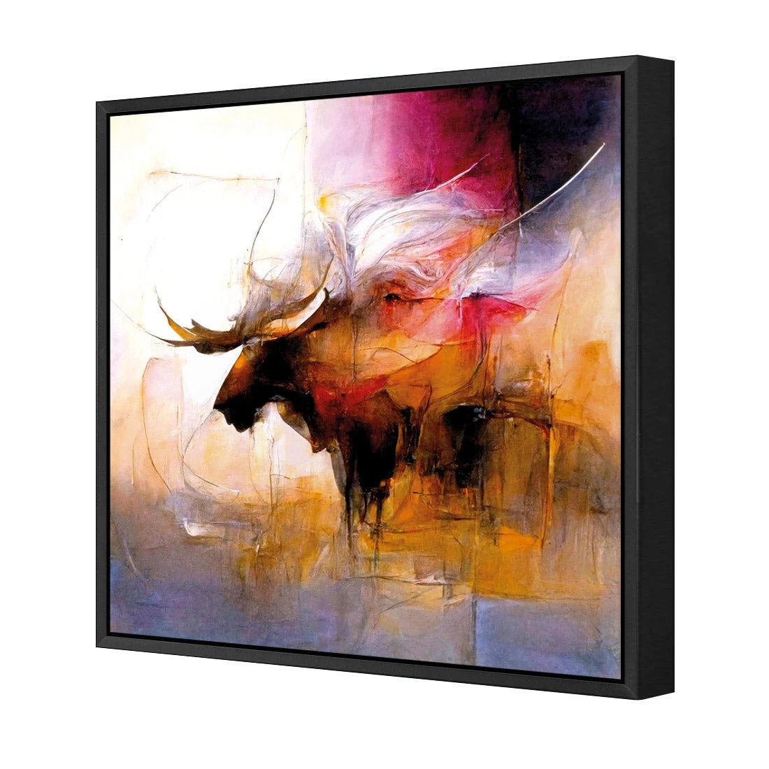 Abstract Moose II Abstract Moose II -WALL ART DESGIN SALE abstract moose ii canvas black floating frame 37x37cm 822668