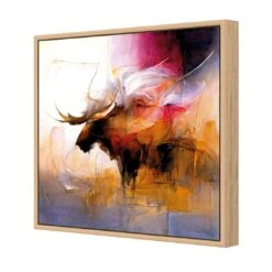 Abstract Moose II 6 Abstract Moose II -WALL ART DESGIN SALE abstract moose ii canvas oak floating frame 37x37cm 113126
