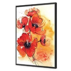Abstract Poppies 15 Abstract Poppies -WALL ART DESGIN SALE abstract poppies acrylic glass no border black frame 45x30cm 381529