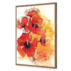 Abstract Poppies 18 Abstract Poppies -WALL ART DESGIN SALE abstract poppies acrylic glass no border natural frame 45x30cm 236648