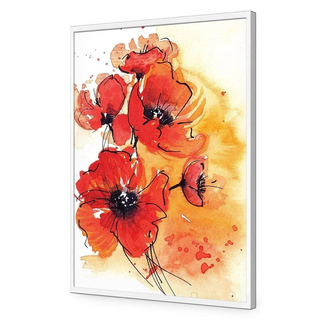 Abstract Poppies Abstract Poppies -WALL ART DESGIN SALE abstract poppies acrylic glass no border white frame 45x30cm 170037