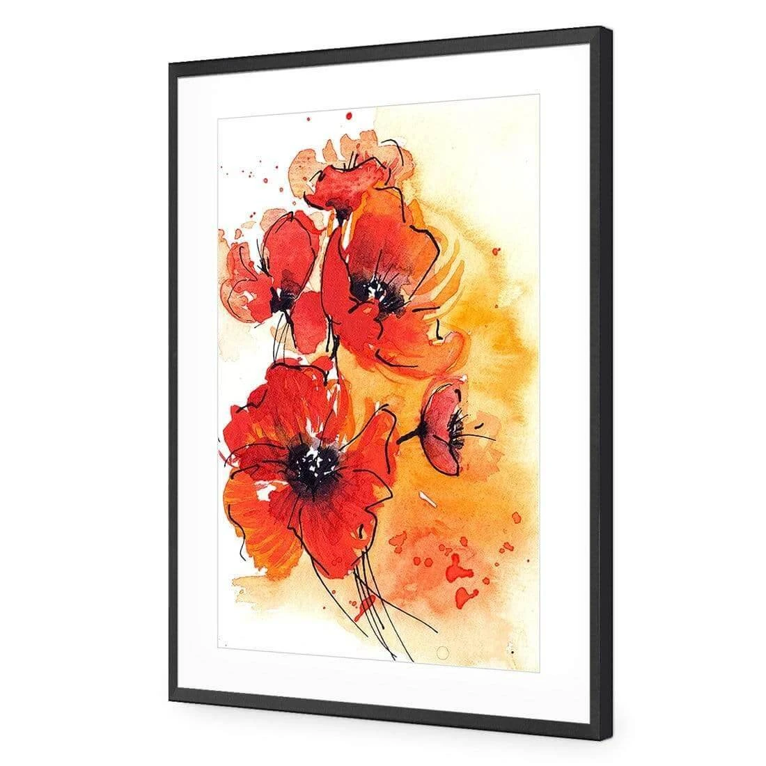 Abstract Poppies Abstract Poppies -WALL ART DESGIN SALE abstract poppies acrylic glass with border black frame 45x30cm 648159