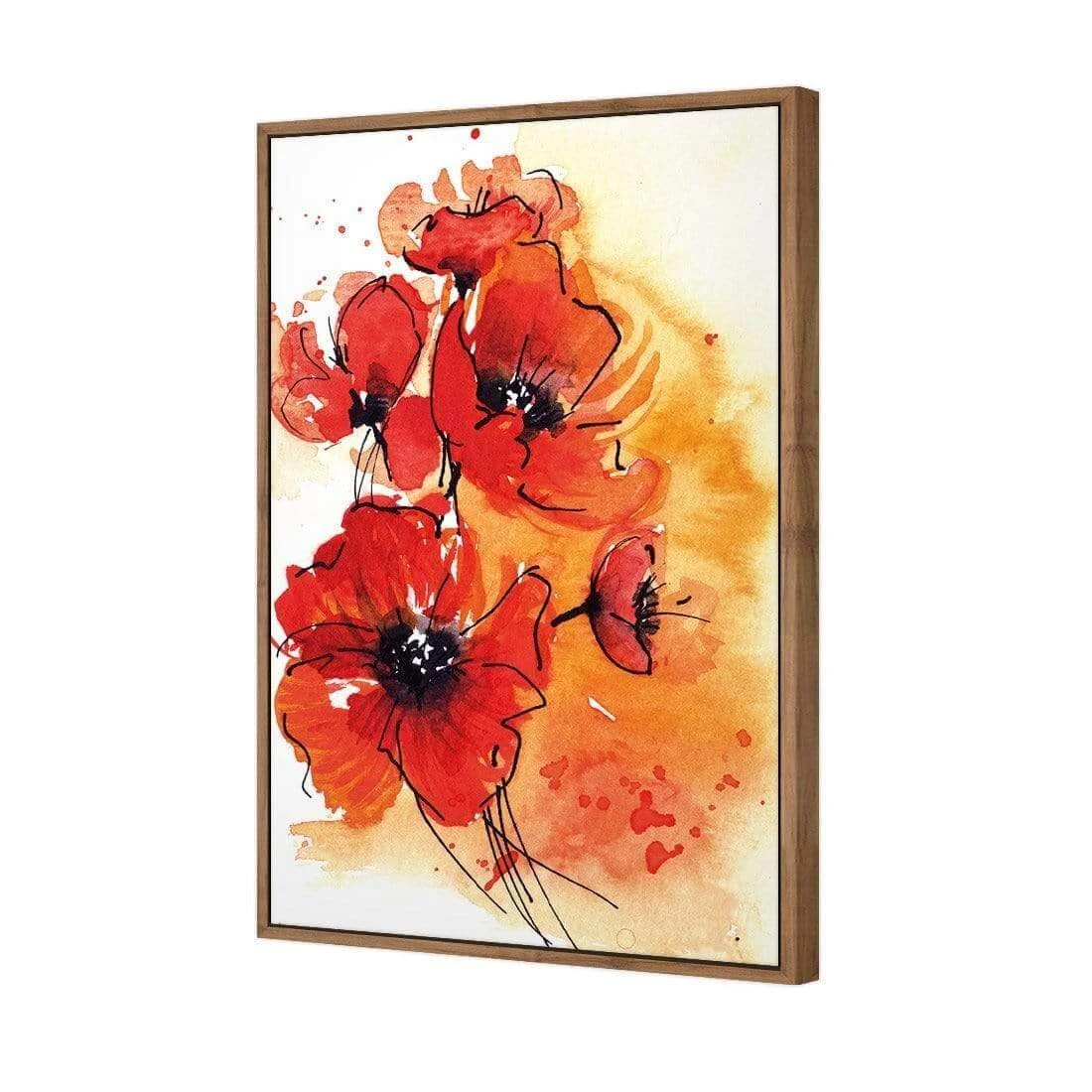 Abstract Poppies Abstract Poppies -WALL ART DESGIN SALE abstract poppies canvas natural floating frame 45x30cm 644972