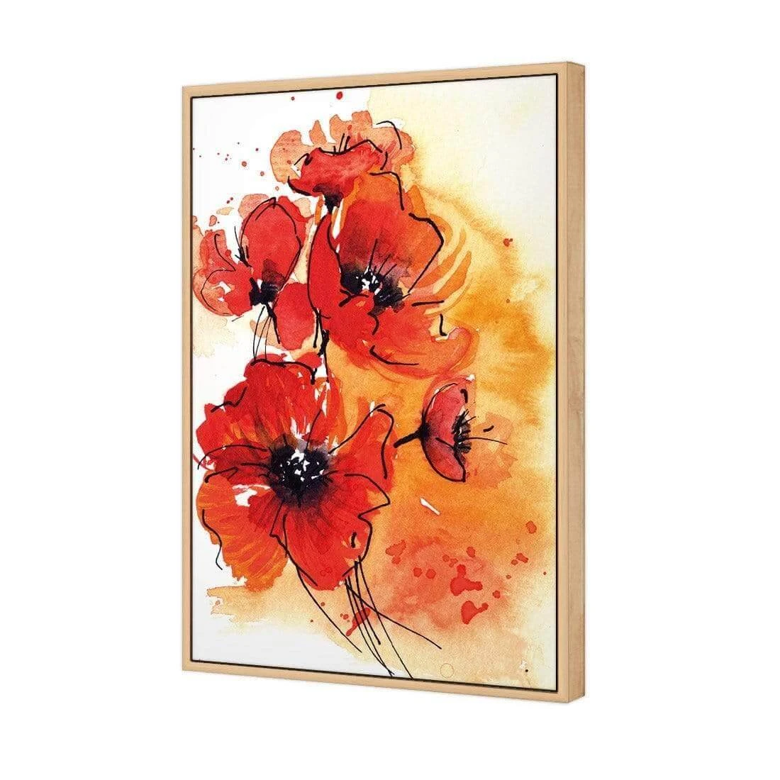 Abstract Poppies Abstract Poppies -WALL ART DESGIN SALE abstract poppies canvas oak floating frame 45x30cm 280380