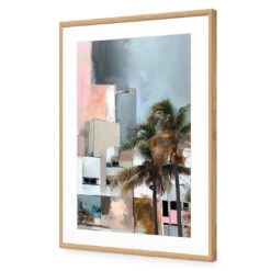 Abstract Skyline I 12 Abstract Skyline I -WALL ART DESGIN SALE abstract skyline i acrylic glass with border oak frame 45x30cm 599015