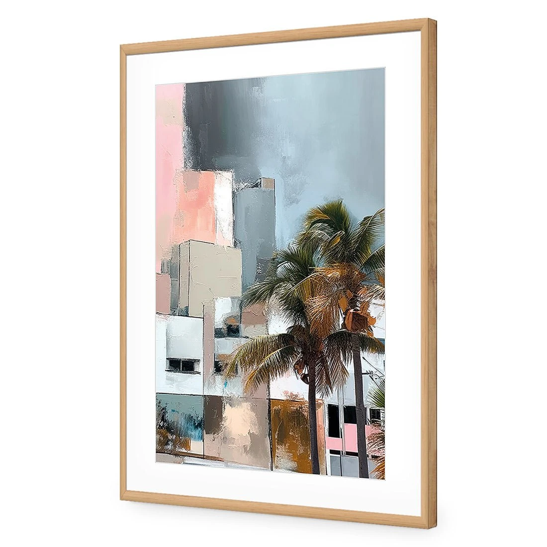 Abstract Skyline I Abstract Skyline I -WALL ART DESGIN SALE abstract skyline i acrylic glass with border oak frame 45x30cm 599015