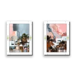 Abstract Skyline Perfect Pair -WALL ART DESGIN SALE abstract skyline perfect pair canvas rolled canvas 45x30cm 280950