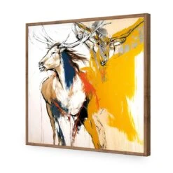 Abstract Stag 18 Abstract Stag -WALL ART DESGIN SALE abstract stag acrylic glass no border natural frame 37x37cm 958825