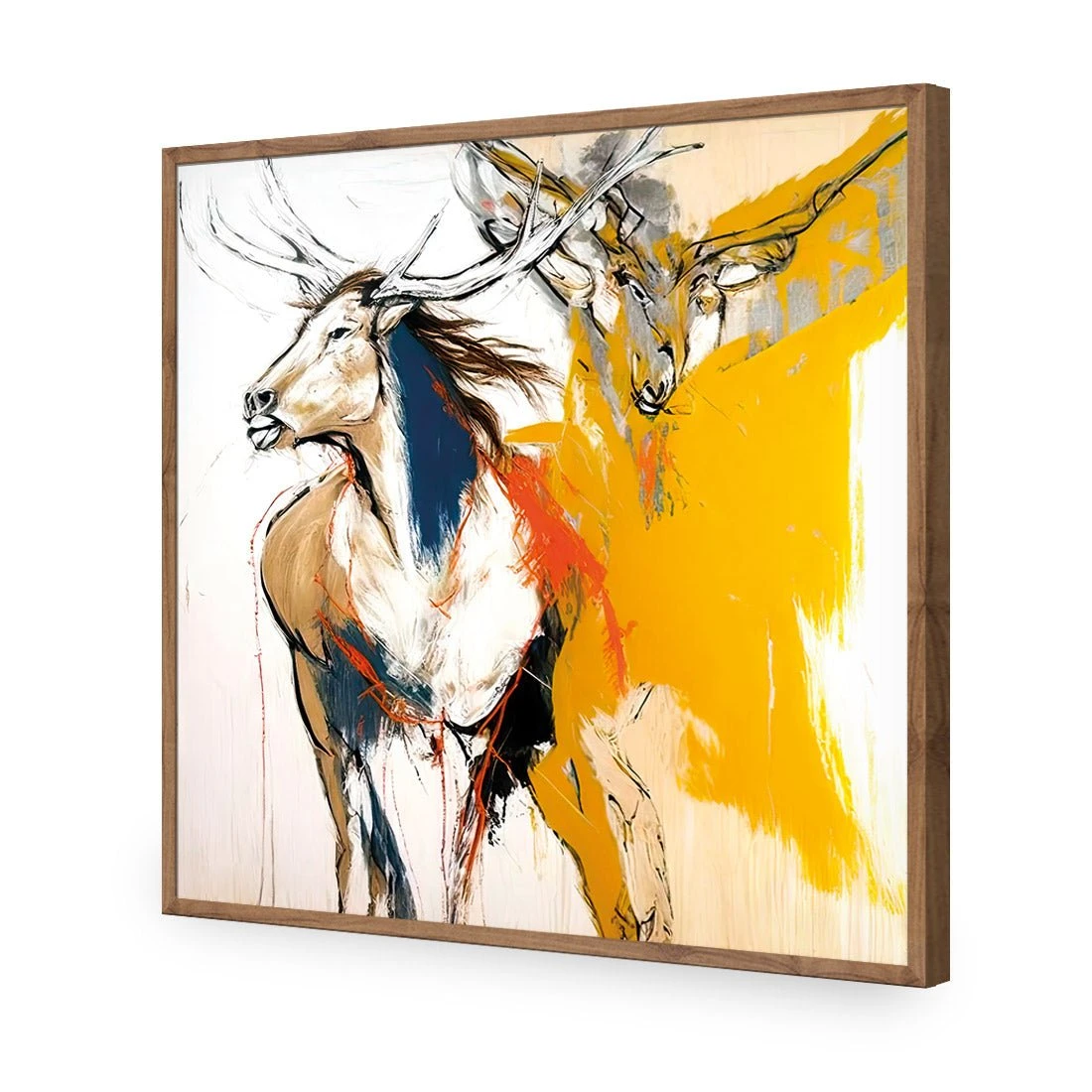 Abstract Stag Abstract Stag -WALL ART DESGIN SALE abstract stag acrylic glass no border natural frame 37x37cm 958825