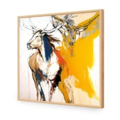 Abstract Stag 17 Abstract Stag -WALL ART DESGIN SALE abstract stag acrylic glass no border oak frame 37x37cm 486844