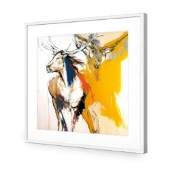 Abstract Stag 11 Abstract Stag -WALL ART DESGIN SALE abstract stag acrylic glass with border white frame 37x37cm 246696