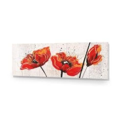 Abstract Tall Poppies (Long) -WALL ART DESGIN SALE abstract tall poppies long acrylic glass no border no frame 90x30cm 850088