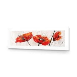 Abstract Tall Poppies (Long) -WALL ART DESGIN SALE abstract tall poppies long acrylic glass with border no frame 90x30cm 688291