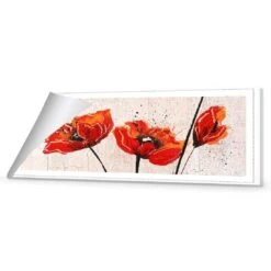 Abstract Tall Poppies (Long) -WALL ART DESGIN SALE abstract tall poppies long canvas rolled canvas 60x20cm 203689
