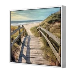 Across The Dunes -WALL ART DESGIN SALE across the dunes canvas white floating frame 37x37cm 188479