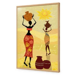 African Dawn -WALL ART DESGIN SALE african dawn acrylic glass no border oak frame 45x30cm 440370