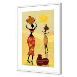 African Dawn -WALL ART DESGIN SALE african dawn acrylic glass with border white frame 45x30cm 203371
