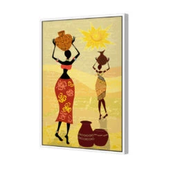 African Dawn -WALL ART DESGIN SALE african dawn canvas white floating frame 45x30cm 894576